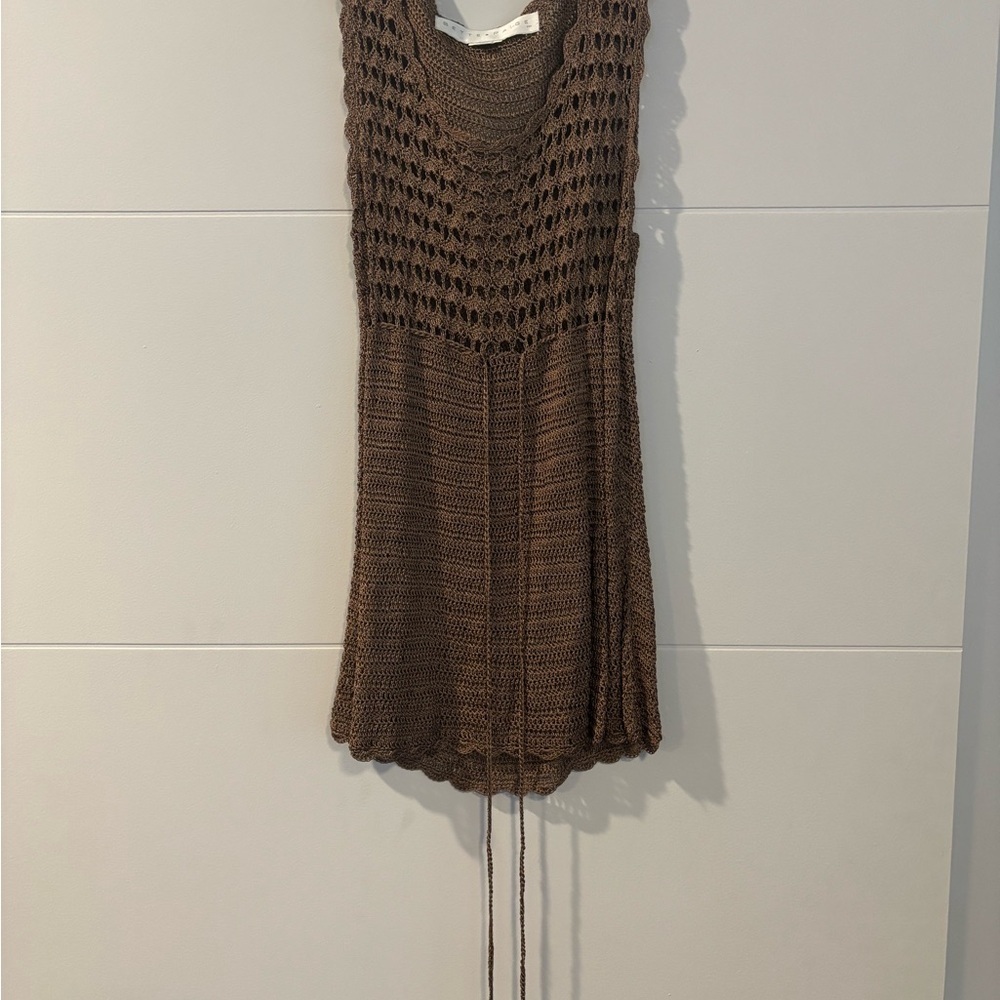 Bettie Page Brown Knit Tank Top